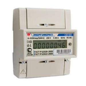 Счетчик СЕ 101 R5 145 1ф 5-60А 1 класс точн. ЭР Энергомера 101001003009471