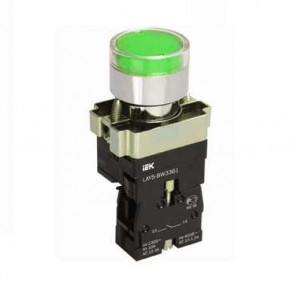 Кнопка LAY5-BW3361 с подсв. зел. 1з ИЭК BBT50-BW-K06