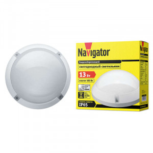 Светильник LED 94 839 NBL-PR1-13-4K-WH-IP65-LED 13Вт 4000К IP65 (аналог НПП 1101 бел. круг) Navigator 94839