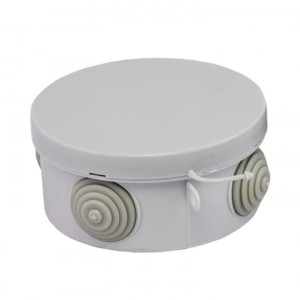 Коробка распаячная КМР-040-039 наруж. с крышкой 85х40 АБС 4 входа IP54 сер. EKF plc-kmr-040-039