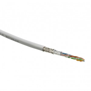 Кабель FTP 4-C5E-SOLID-GY-305 витая пара экран. FTP (F/UTP) кат.5e 4х2х0.5 (24 AWG) ож (solid) экран-фольга PVC (305м) (м) Hyperline 42052