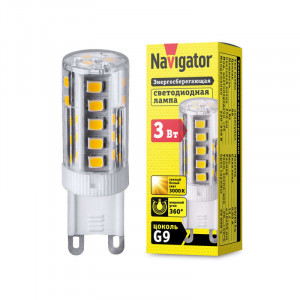 Лампа светодиодная 71 993 NLL-P-G9-3-230-3K 3Вт 3000К тепл. бел. G9 250лм 220-240В Navigator 71993