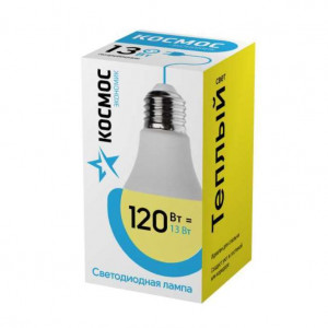 Лампа светодиодная LED BASIC A60 13Вт 220В E27 3000К КОСМОС LkecLED13wA60E2730