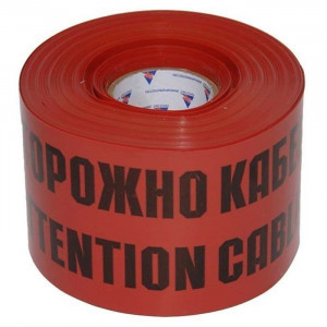 Лента сигнальная ЛСЭ-300мм "Осторожно кабель" красн. (рул.100м) Протэкт ЛСЭ-300/100 кр/ч