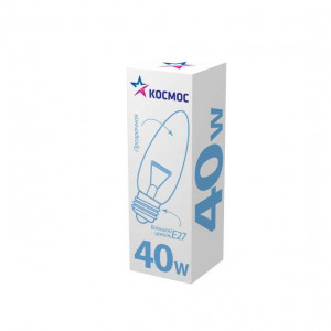 Лампа накаливания Свеча 40Вт E27 прозр. Космос LKsmSCnCL40E27v2